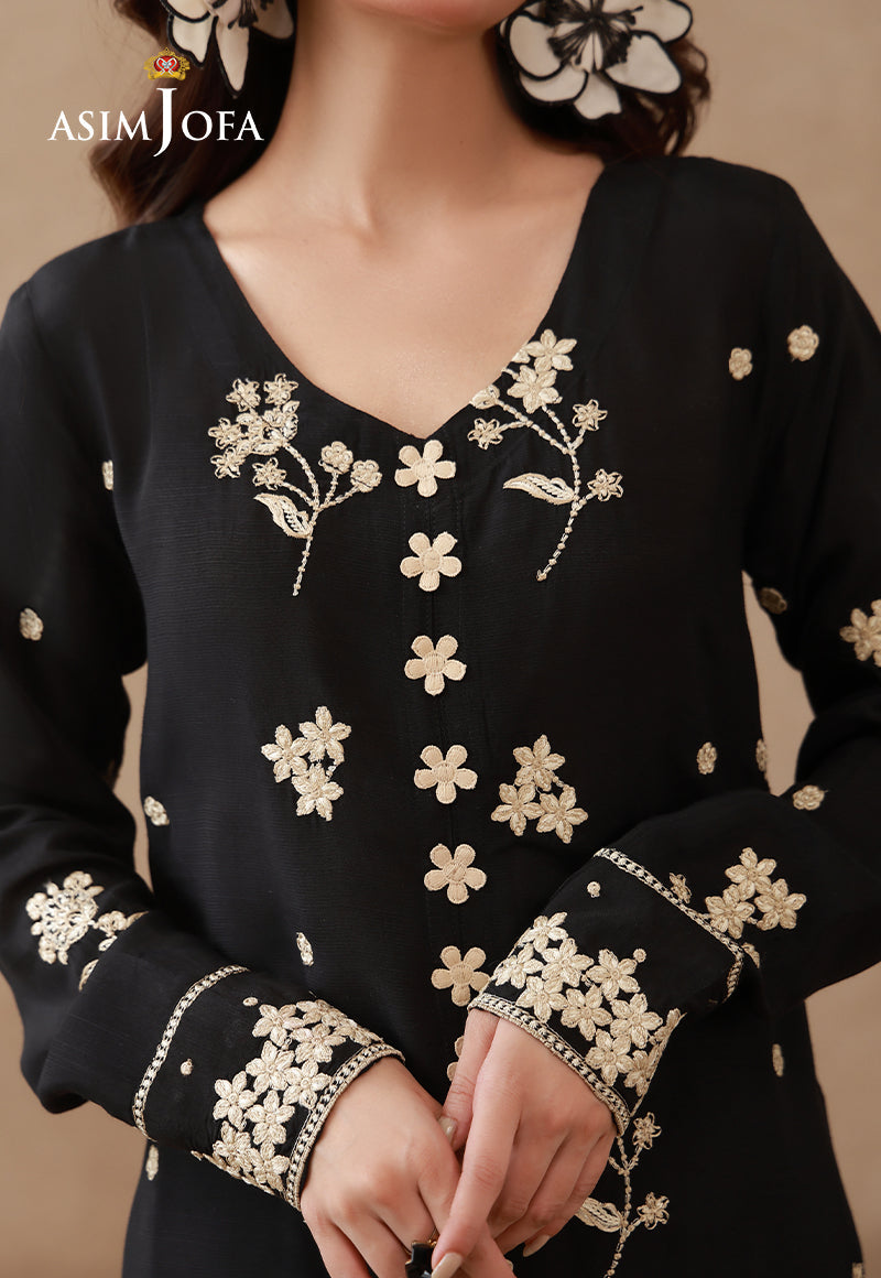 AJPB-325 Embroidered Raw Silk Stitched 2pcs