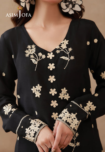 AJPB-325 Embroidered Raw Silk Stitched 2pcs