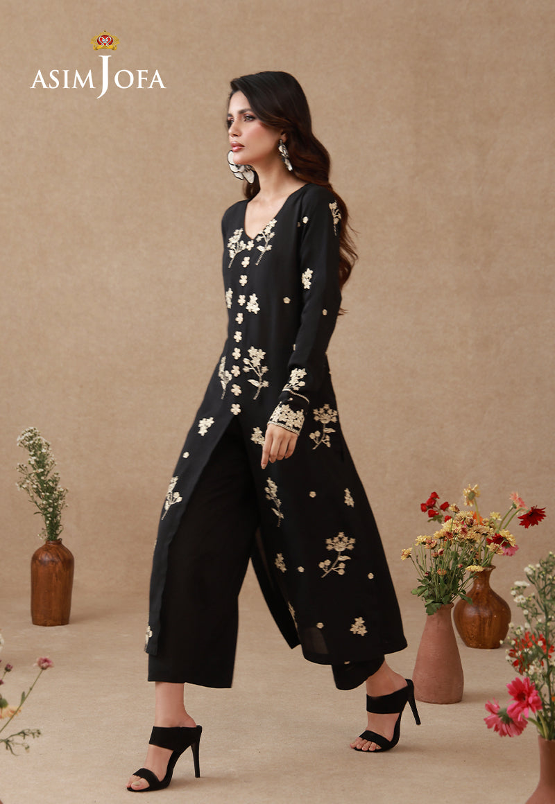 AJPB-325 Embroidered Raw Silk Stitched 2pcs