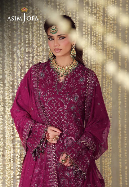 AJULFE-05 Embroidered Raw Silk Unstitched 3 Pcs