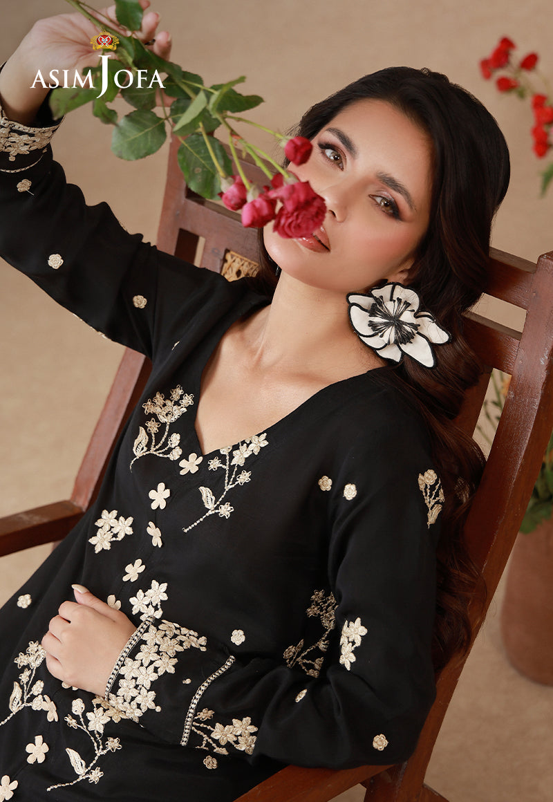AJPB-325 Embroidered Raw Silk Stitched 2pcs