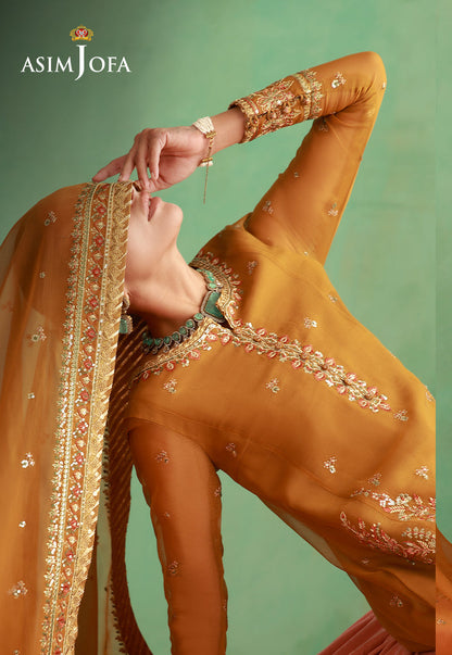AJULFH-10 Embroidered Chiffon Unstitched 3 Pcs