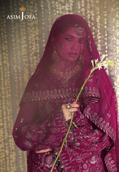 AJULFE-05 Embroidered Raw Silk Unstitched 3 Pcs