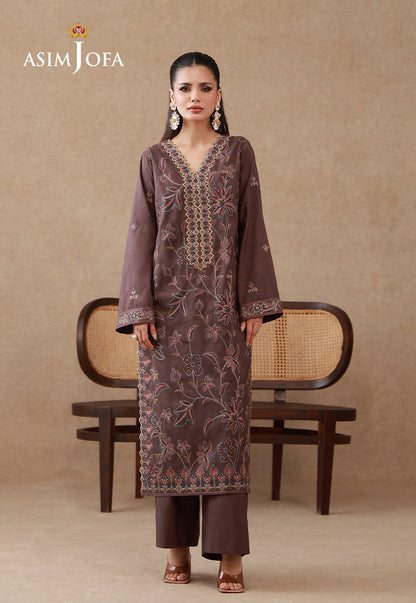 AJPB-324 Embroidered Raw Silk Stitched 2pcs