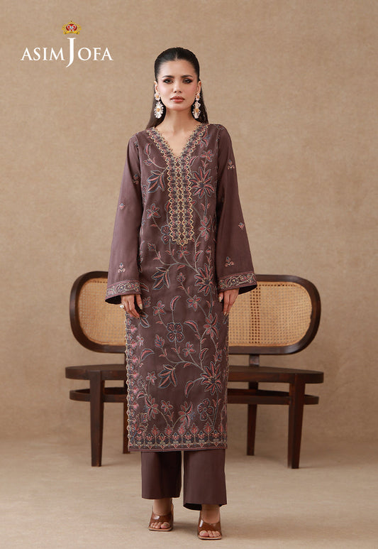 AJPB-324 Embroidered Raw Silk Stitched 2pcs
