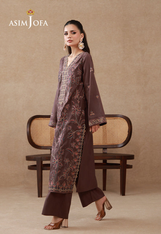 AJPB-324 Embroidered Raw Silk Stitched 2pcs