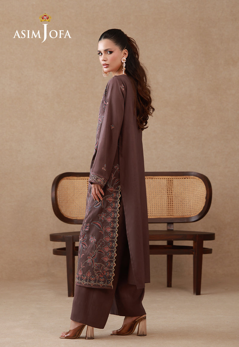 AJPB-324 Embroidered Raw Silk Stitched 2pcs