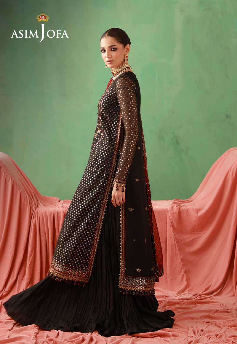 AJULFH-01 Embroidered Chiffon Unstitched 3 Pcs