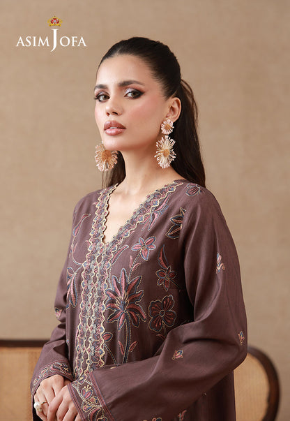 AJPB-324 Embroidered Raw Silk Stitched 2pcs