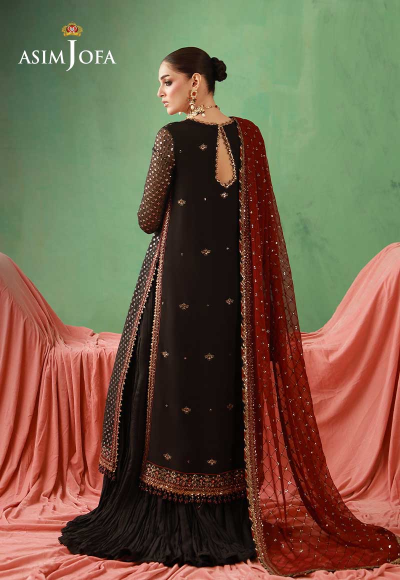 AJULFH-01 Embroidered Chiffon Unstitched 3 Pcs