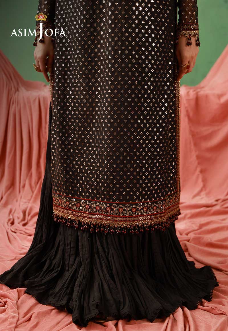AJULFH-01 Embroidered Chiffon Unstitched 3 Pcs