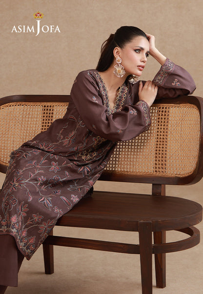 AJPB-324 Embroidered Raw Silk Stitched 2pcs