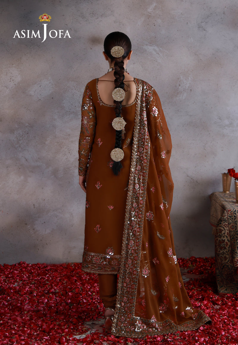 AJULN-03 Embroidered Chiffon Unstitched 3 Pcs