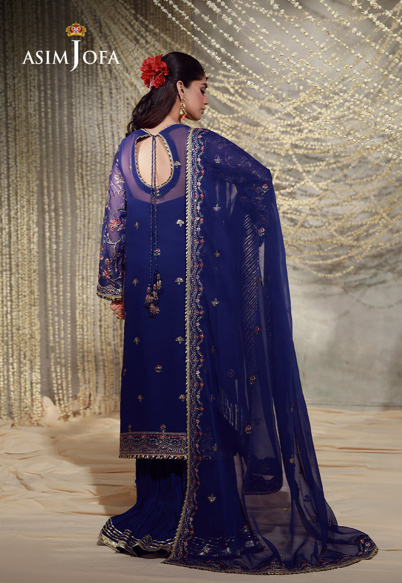 AJULFE-10 Embroidered Chiffon Unstitched 3 Pcs