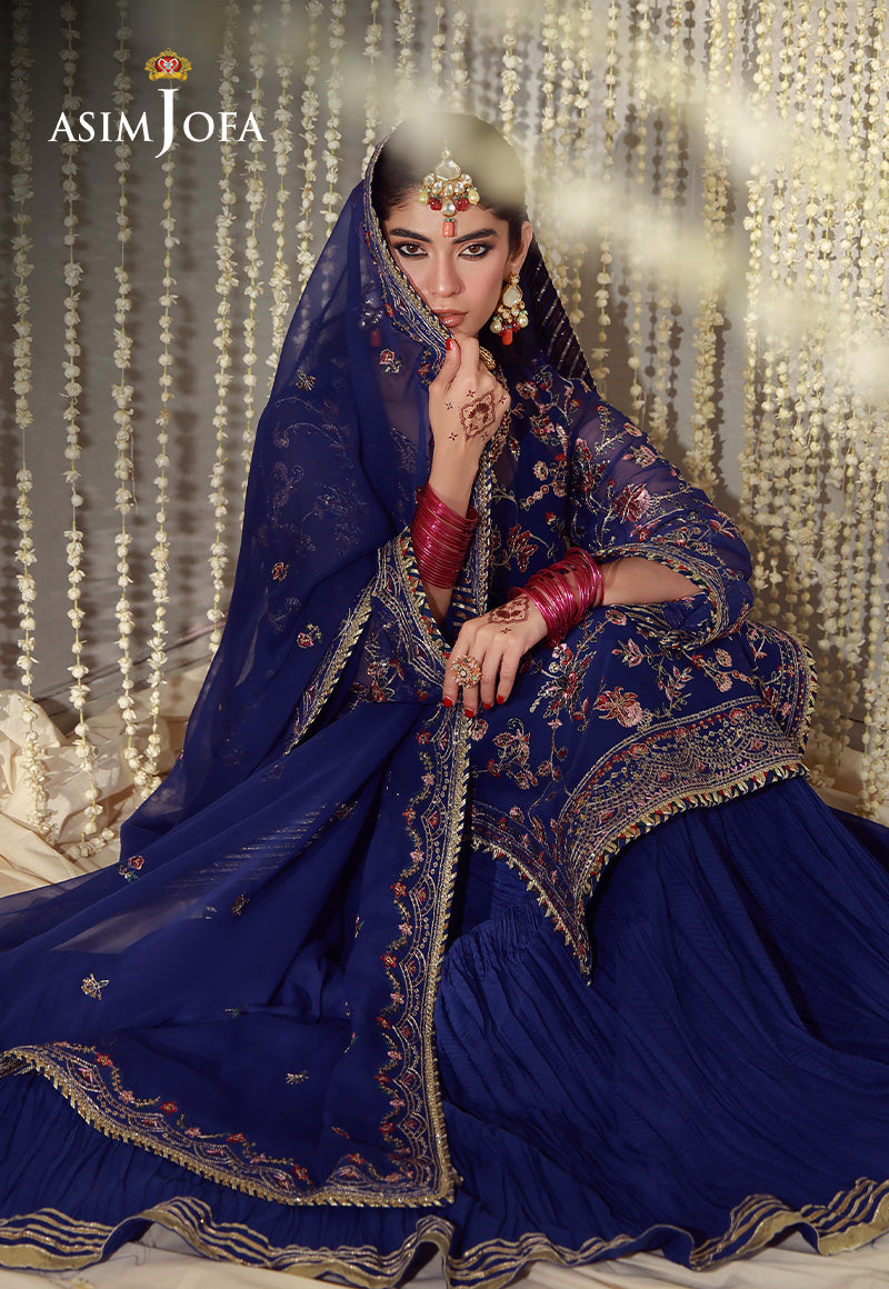 AJULFE-10 Embroidered Chiffon Unstitched 3 Pcs