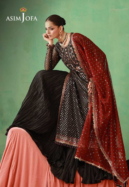 AJULFH-01 Embroidered Chiffon Unstitched 3 Pcs