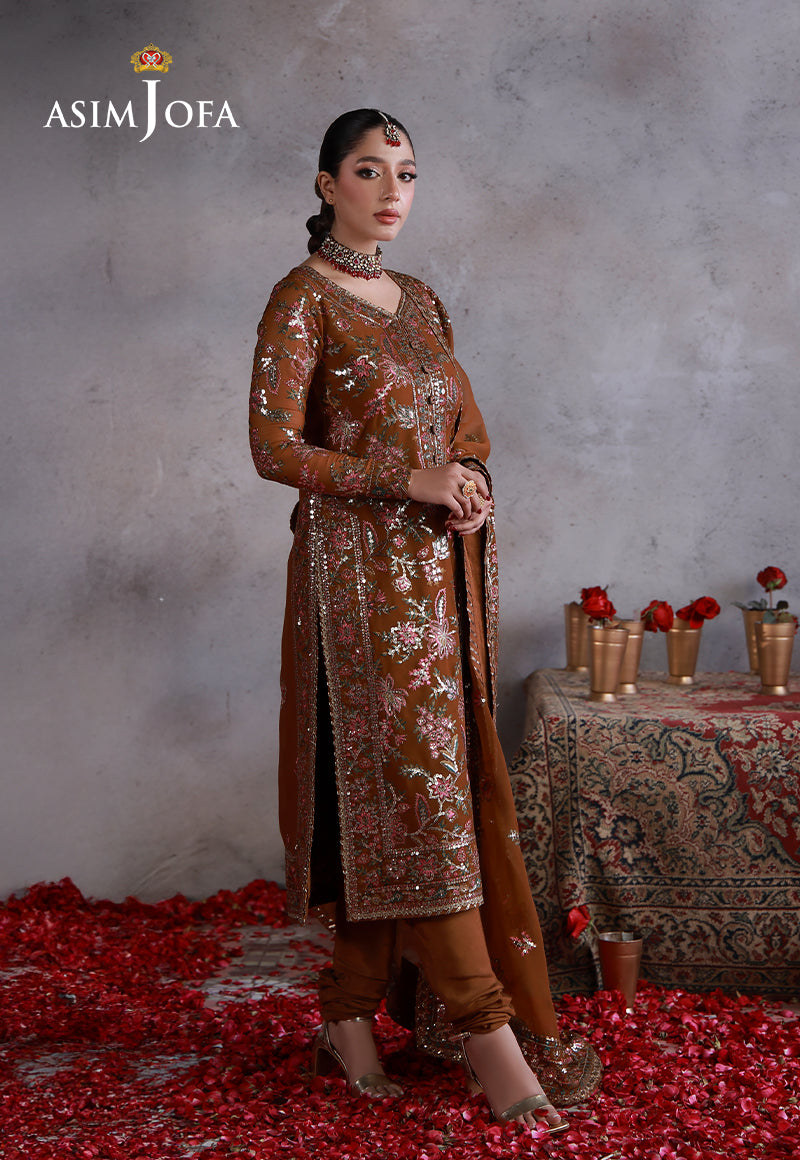AJULN-03 Embroidered Chiffon Unstitched 3 Pcs