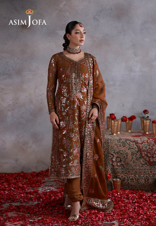 AJULN-03 Embroidered Chiffon Unstitched 3 Pcs