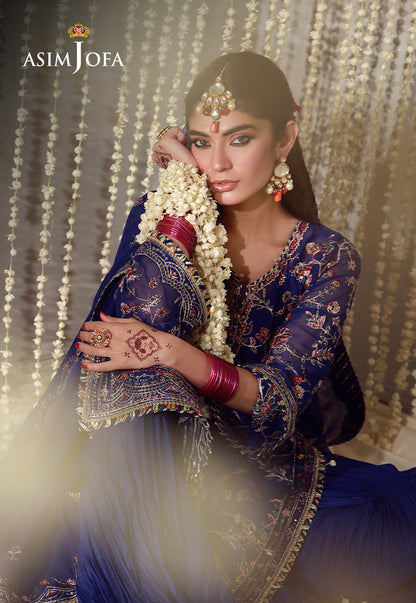 AJULFE-10 Embroidered Chiffon Unstitched 3 Pcs