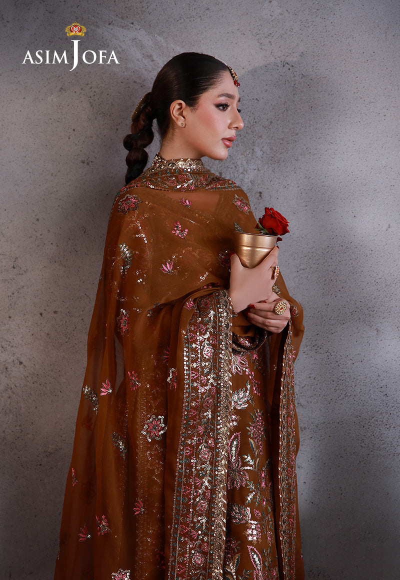 AJULN-03 Embroidered Chiffon Unstitched 3 Pcs