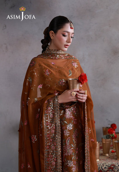 AJULN-03 Embroidered Chiffon Unstitched 3 Pcs