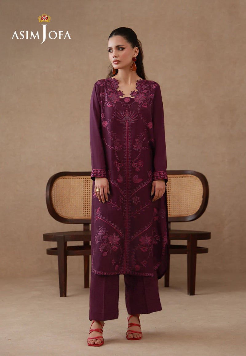 AJPB-326 Embroidered Cotton Silk Stitched 2pcs
