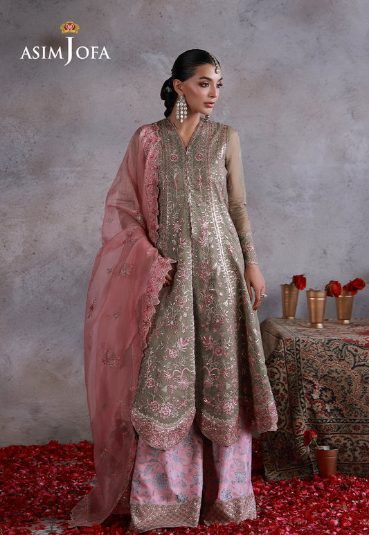 AJULN-02 Embroidered Javeria Net Unstitched 3 Pcs
