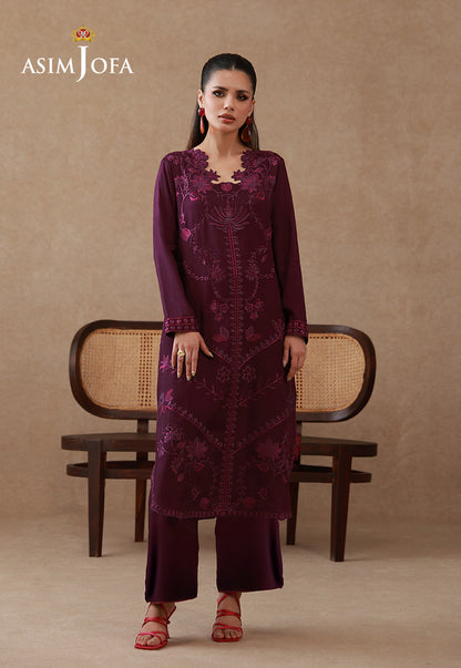 AJPB-326 Embroidered Cotton Silk Stitched 2pcs