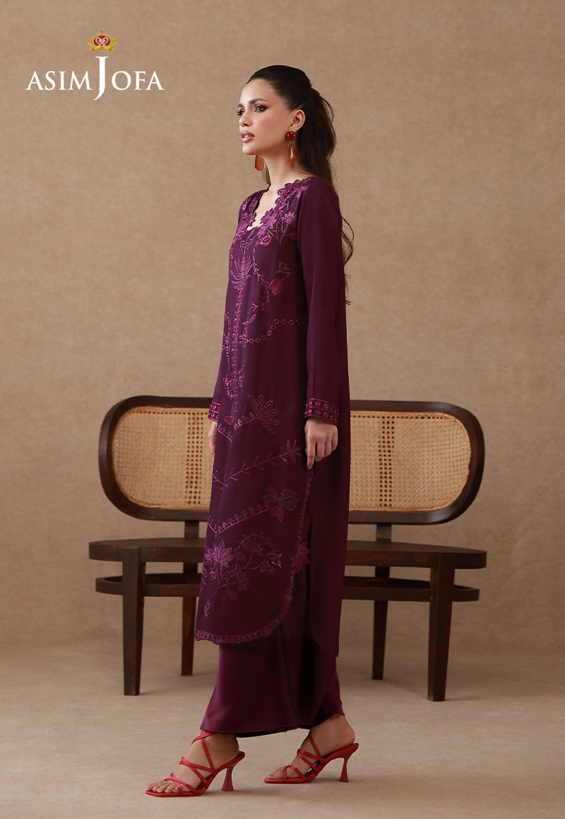 AJPB-326 Embroidered Cotton Silk Stitched 2pcs