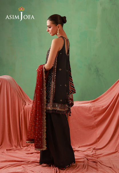 AJULFH-01 Embroidered Chiffon Unstitched 3 Pcs