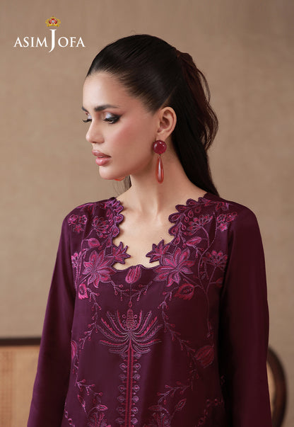 AJPB-326 Embroidered Cotton Silk Stitched 2pcs