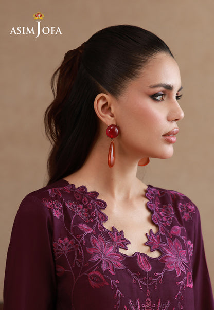 AJPB-326 Embroidered Cotton Silk Stitched 2pcs