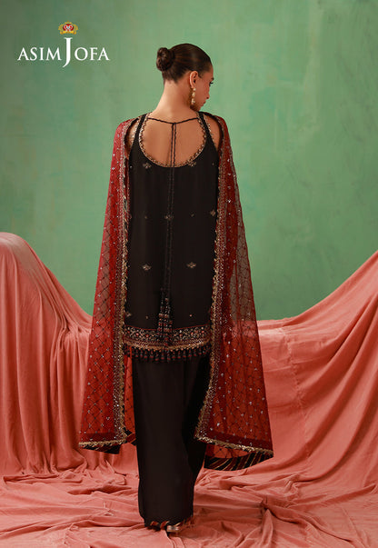 AJULFH-01 Embroidered Chiffon Unstitched 3 Pcs