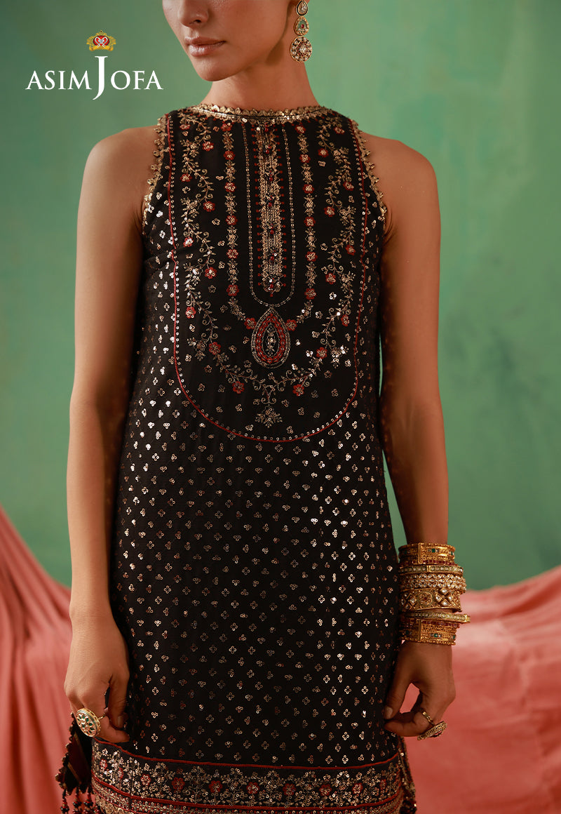 AJULFH-01 Embroidered Chiffon Unstitched 3 Pcs