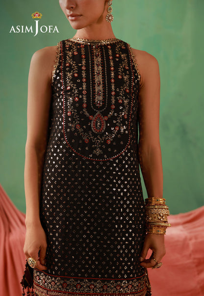 AJULFH-01 Embroidered Chiffon Unstitched 3 Pcs