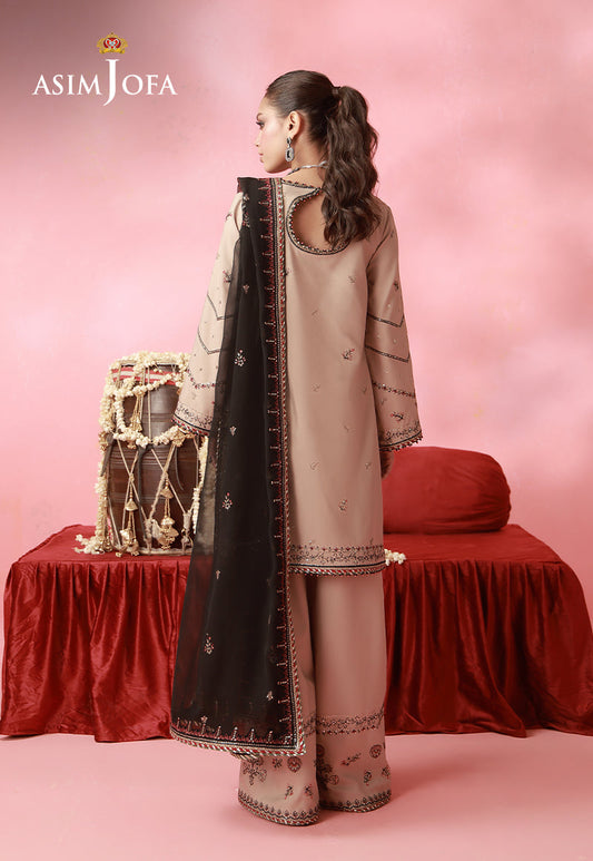 AJUFC-06 Embroidered Lawn Silk Unstitched 3 Pcs