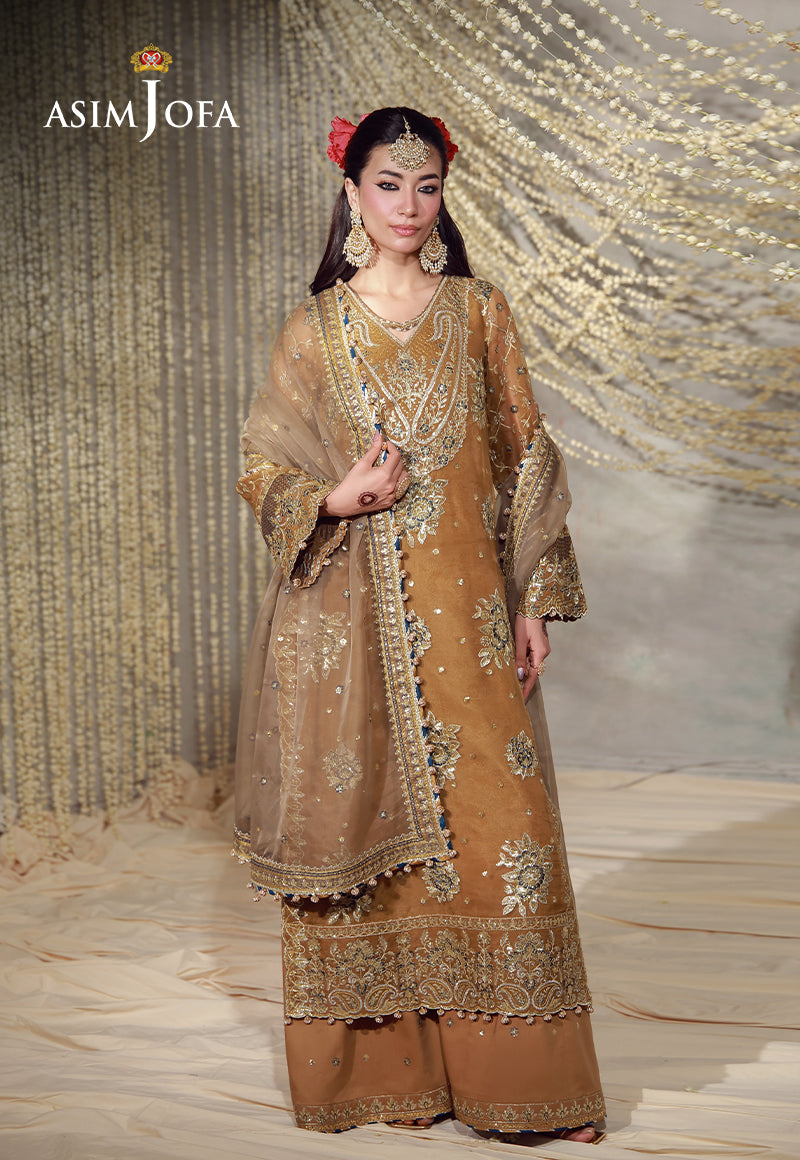 AJULFE-03 Embroidered Organza Unstitched 3 Pcs