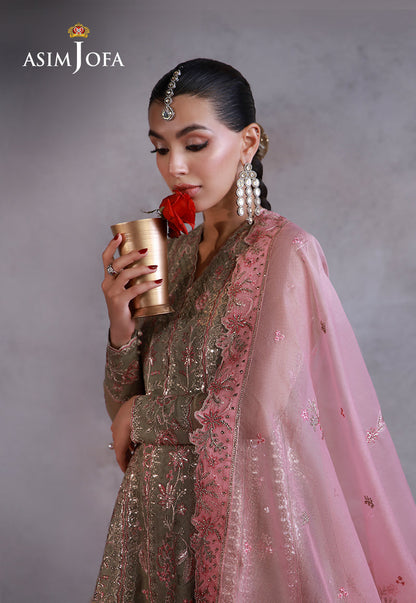 AJULN-02 Embroidered Javeria Net Unstitched 3 Pcs