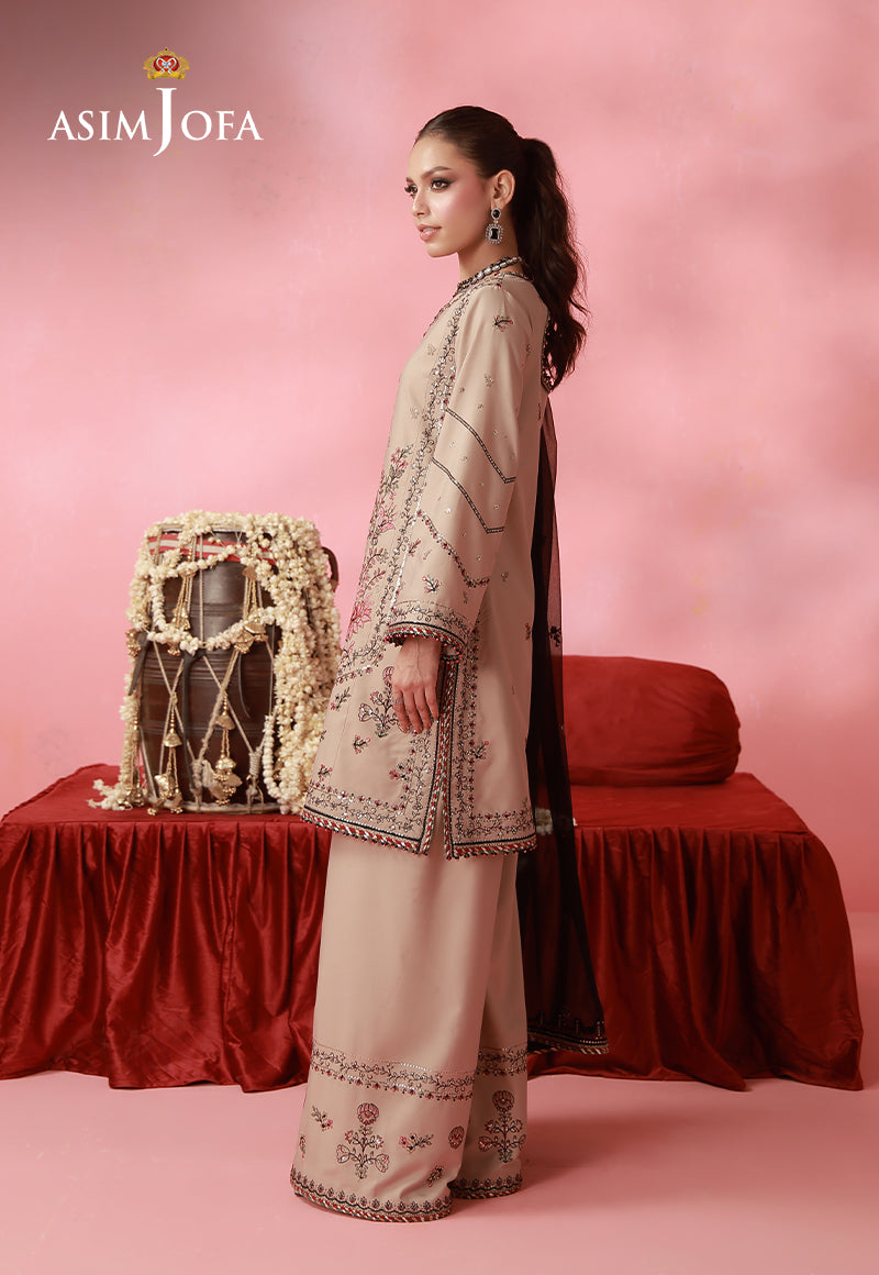 AJUFC-06 Embroidered Lawn Silk Unstitched 3 Pcs
