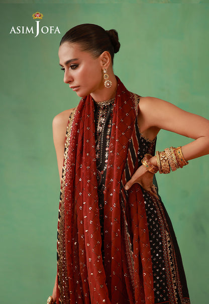 AJULFH-01 Embroidered Chiffon Unstitched 3 Pcs