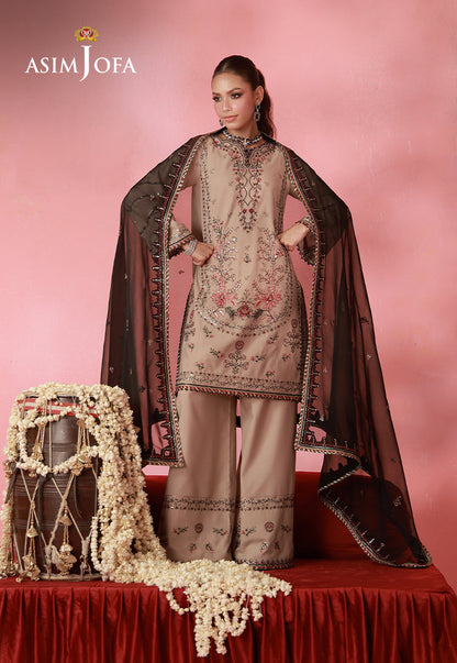 AJUFC-06 Embroidered Lawn Silk Unstitched 3 Pcs