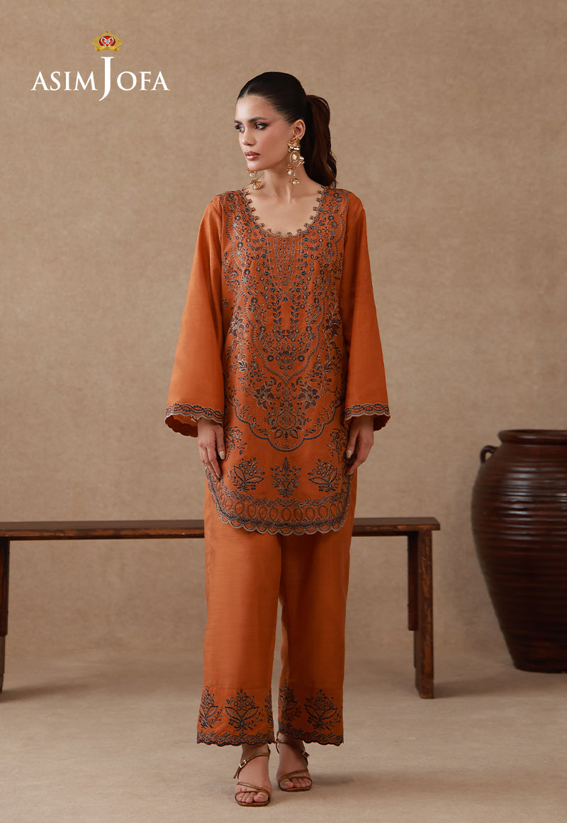 AJPB-322 Embroidered Raw Silk Stitched 2pcs