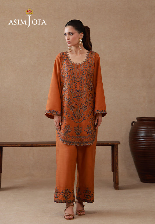 AJPB-322 Embroidered Raw Silk Stitched 2pcs