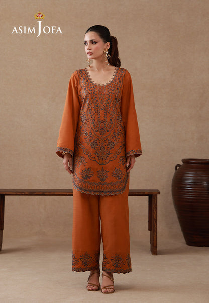 AJPB-322 Embroidered Raw Silk Stitched 2pcs