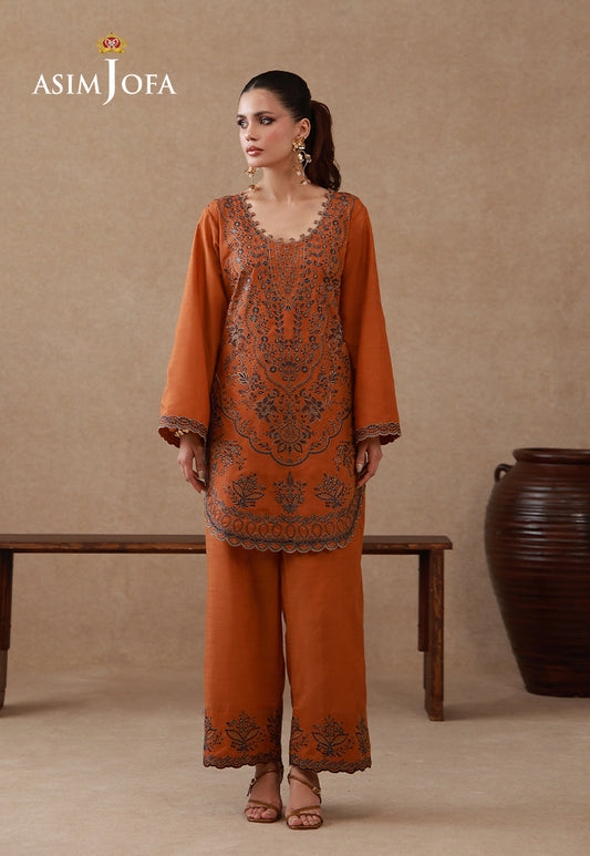 AJPB-322 Embroidered Raw Silk Stitched 2pcs