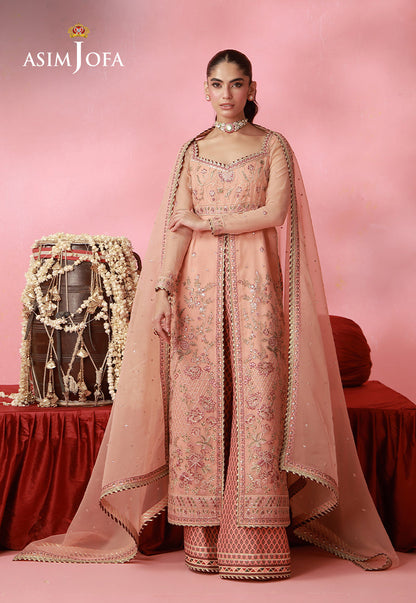 AJUFC-15 Embroidered Organza Unstitched 3 Pcs