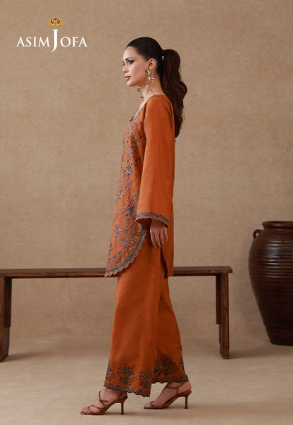 AJPB-322 Embroidered Raw Silk Stitched 2pcs