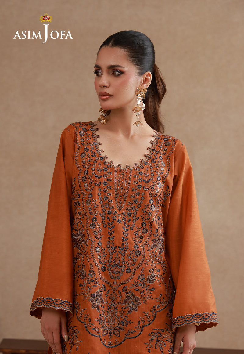 AJPB-322 Embroidered Raw Silk Stitched 2pcs