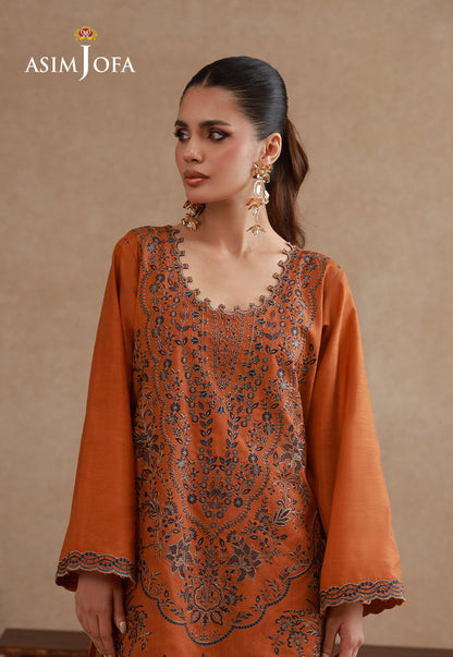 AJPB-322 Embroidered Raw Silk Stitched 2pcs