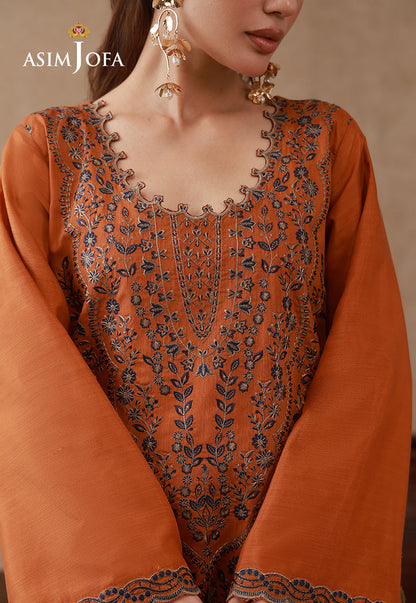 AJPB-322 Embroidered Raw Silk Stitched 2pcs